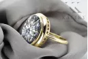 Or jaune 14 carats Zircon Anneau Style vintage vrc285y